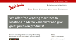 Desktop Screenshot of davidsvending.ca